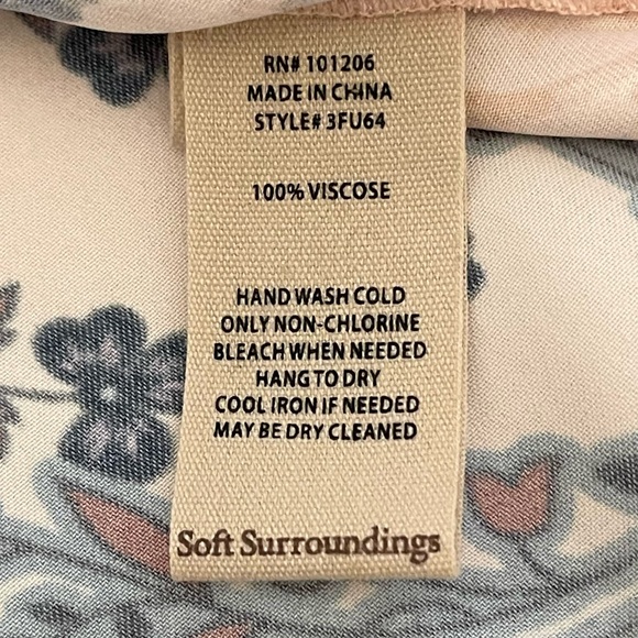 Soft Surroundings Nassau Floral Belted Patchwork Satin Maxi Dress - Picture 11 of 15